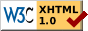 Ｗ３Ｃ　XHTML 1.0 Transitional認証済
